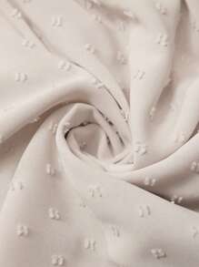 EMERY ROSE Plus Size Textured Fabric Tied Casual Elegant Blouse