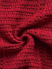 Soleia 全新设计镂空肩带露背白色优雅度假吊带迷你连衣裙 - 酒紅色 - 查看 7