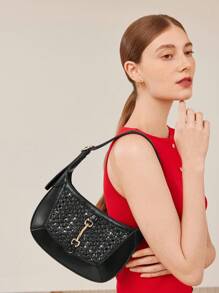 MOTF PREMIUM CHAIN SHOULDER BAG, COMMUTE - Black - View 2