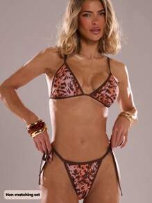 SHEIN BAE Parte superior de bikini para mujer para vacaciones/playa