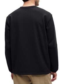 Calvin Klein Men's Sweatshirt 00GMS4W338 Black Regular Fit - Black - View 2