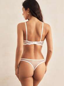 Charlaine Floral Lace Lingerie Set Bridallingerie - White - View 2