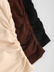 Sweetra Y2K Sexy Crinkle Asymmetrical Hem Versatile Camisole - Multicolor - View 5