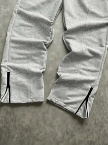 PAVTROS 男士休闲纯色抽绳腰运动裤