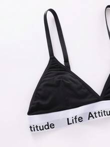 SHEIN 3pcs Seamless Solid Color Wire Free Comfort Bras - Multicolor - View 3
