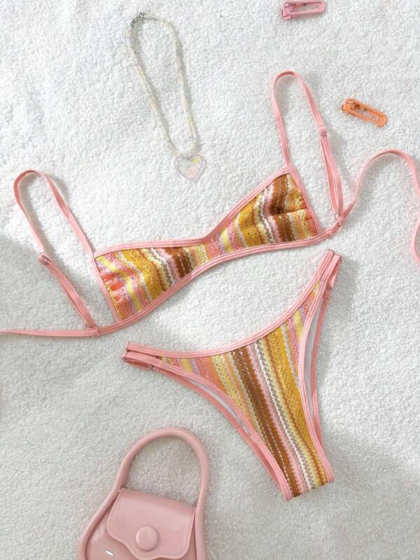 Swim Vcay Damen 2-teiliges Lässig Urlaubsstrand Party Bikini Badeanzug