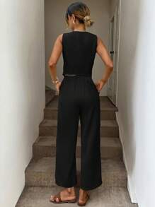 SHEIN LUNE Conjunto de dos piezas para mujer para uso diario
