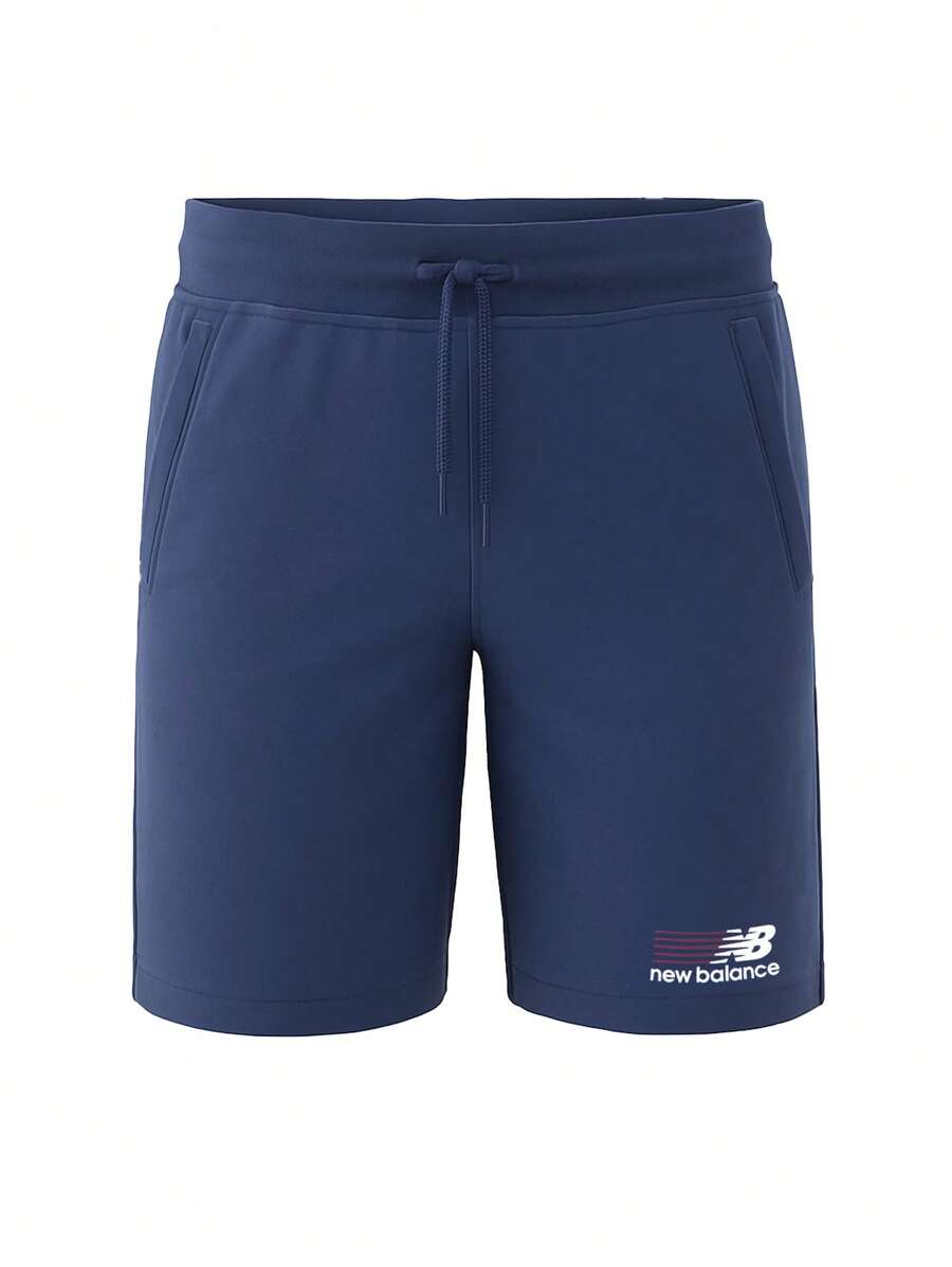New Balance MS31908 - Men's Drawstring Waist Pockets Athletic Shorts - Blue - View 1