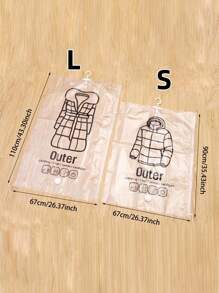 1pc PET Vacuum Storage Bag, Minimalist Clear Vacuum Compression Storage Bag For Home Decorations Decor Festival Decor Room Decor Home Decor Decor Bedroom Decorbedroom,Organizer,Organiser,Home Storage,White T Shirt Women,Black Pants Women,Ladies Winter Clothes,Dress,Winter Clothes For Ladies,Elegant Woman Dresses,White Shirt For Ladies,Long Sleeve,White Jumpsuit For Women