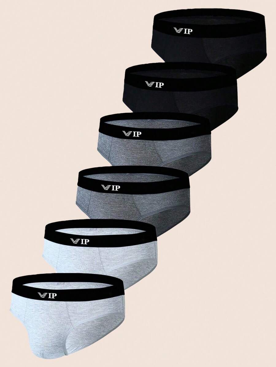 Manfinity Underwear&Sleepwear Basics 5pcs/Set Plus Size Men's Underwear, Men's Triangle Briefs, Shorts, Suitable For All Seasons - Multicolor - View 1