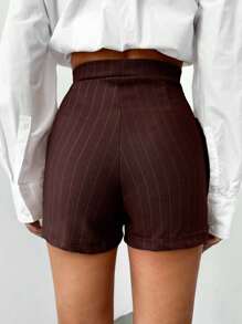 SHEIN Cottnline Women'S Slim-Fit Skort - Brown - View 2