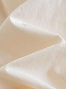 SHEIN 新生女婴可爱优雅宽松长袖蝴蝶结连衣裙，夏季 - 杏色 - 查看 4