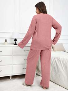 RueChic 100% katoen 2-delige pyjamaset met vlinderborduurwerk
