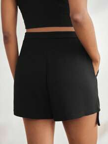 BloomMama Maternity Short Pant Bottom,Fashion Loungewear Sleepwear Pajama - Black - View 2