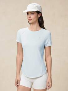 OutZeal SunProof UPF50+ 女款清凉速干防晒短袖T恤 - 藍色 - 查看 4