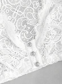 Fairmaia German Solid Colored Lace Sheer Dirndl Top For Women, Traditional Summer Wear Blouse, For Oktoberfest