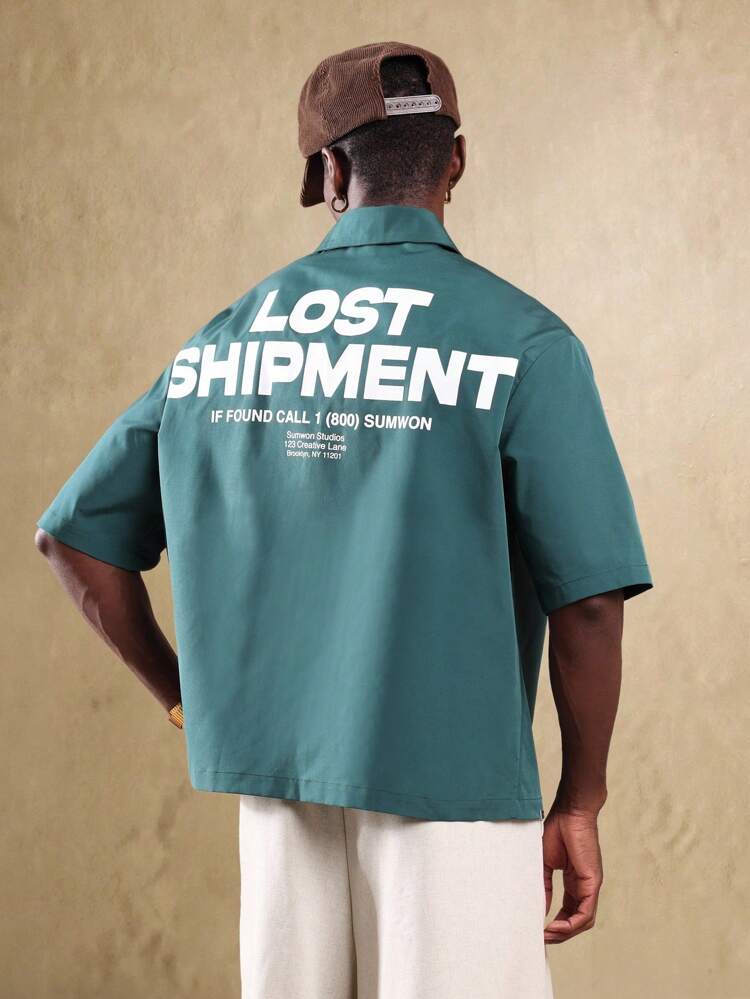 Short Sleeve Loose Fit Button Up Casual Shirt