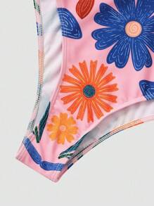 Sweetra Costume da bagno intero stile retrò a quadri blu, vestito mini da vacanza