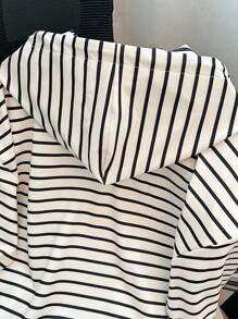 GlowEve Nueva sudadera con capucha versátil y de moda con rayas de contraste, sudadera de otoño - Multicolor - Ver 5