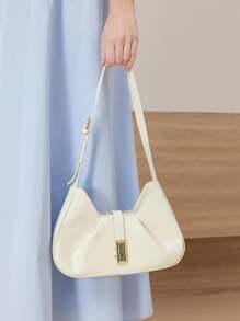 MOTF PREMIUM Geantă de umăr din piele poliuretanică, de fierărie