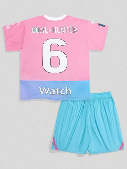 Prep Ombre Print Men's Athletic T-Shirt And Shorts Jersey Set
