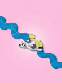 THE POWERPUFF GIRLS X SHEIN Collar colgante azul con diseño de burbujas, moda y lindo