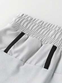 Gym Rark Men's Summer Drawstring Waist Contrast Piping 2 In 1 Active Shorts - White - View 3