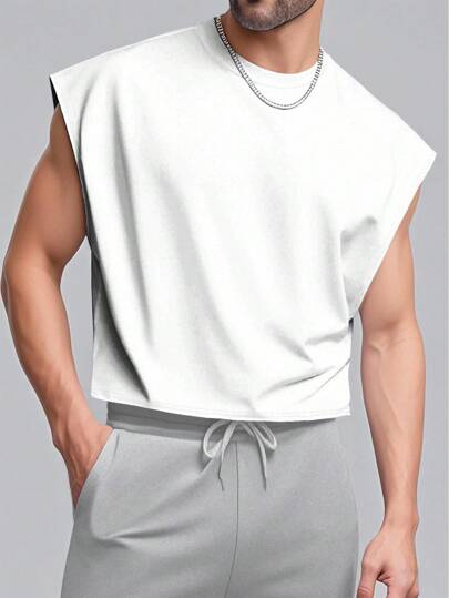 Manfinity Dauomo Casual Men's Fashion Minimalist Tank Top, Classic Versatile Color