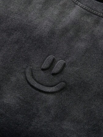 Camiseta de algodón 100% casual de verano para hombres, con diseño gráfico de dibujos animados y efecto ombre lavado