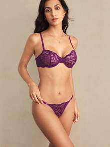 Charlaine Đồ lót gợi cảm Nữ màu trơn - Màu tím - Xem 5