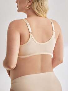 BloomMama Front Closure Comfortable Easy On/Off Plus Size Nursing Bra - Apricot - View 2