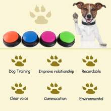 1 Pc/4 Pcs Dog Voice Recording Button, Pet Communication Training Buzzer, Teach Dog To Talk, No Battery,Gift, Present, Celebration(Without Battery)