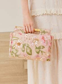 MOTF PREMIUM 撞色亮片刺绣手提包 - 彩色 - 查看 7