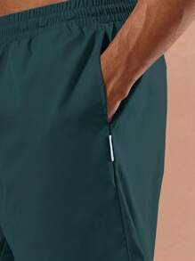 SUMWON 百慕大泳裤 常规版型 沙滩度假泳池夏季度假村泳裤 抽绳套穿式 纯色 - 綠色 - 查看 6