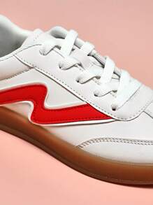 Mini mi Giày thể thao đế cao su OG màu be đỏ cổ điển cho trẻ em - Giày chơi đến trường - Màu be - Xem 7