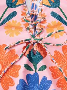 Sweetra Costume da bagno intero stile retrò a quadri blu, vestito mini da vacanza