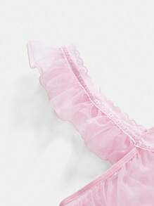 ROMWE Kawaii Sexy Sheer Baby Dolls Lingerie Set