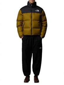 M 1996 Retro Nuptse Winter Men's Outdoor Down Jacket Lightweight Water-Resistant NF0A3C8D5HO1 - Moss Green / Black - View 4