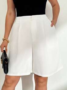 Auralis Pantalones cortos negros de talla grande para verano, pantalones, pantalones cortos, conjuntos de regreso a la escuela, atuendos de maestro