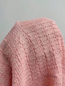 Rafferiza French Countryside Square Neck Sleeveless Button Trim Ruffle Hem Women Casual Tank Top, Spring/Summer - Pink - View 8