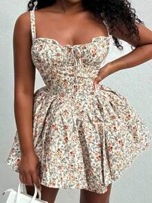 Alexandranx Sundress;Summer Court Style Floral Ruffle Dress Ballet-Inspired Dress,Summer Dresses For Women - Multicolor - View 5