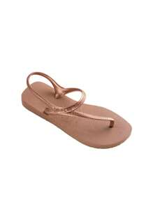 HAVAIANAS - 女士休闲舒适平底人字拖凉鞋 - 銅色 - 查看 2