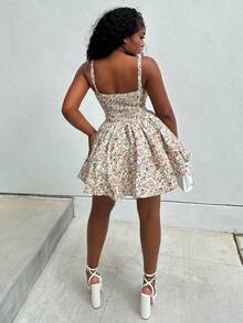 Alexandranx Sundress;Summer Court Style Floral Ruffle Dress Ballet-Inspired Dress,Summer Dresses For Women - Multicolor - View 6