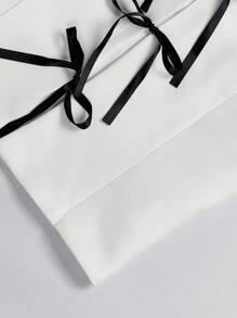 INAWLY 女士简约日常装白色抹胸 - 白色 - 查看 3