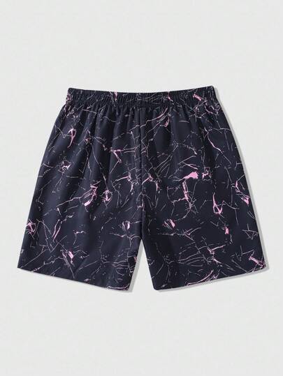 Street Life Short décontracté pour homme avec imprimé slogan, été