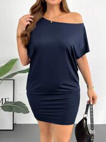 2026 New vestidos casual  Vestido de verano para mujer talla grande. Vestido casual negro, vestido con hombros descubiertos, vestido de un solo hombro, vestidos de verano informales para muj - Marrón - Ver 11