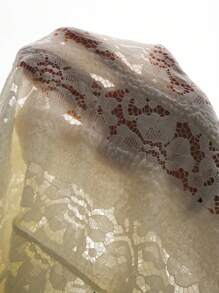 SHEIN ICON Women's White Y2K Sexy Low Waist Full Lace Exaggerated Flared Leg Skinny Tight Fitting Sexy Pants - White - View 8