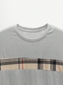 NEON BLANC Men's Street Fashion Knitted Short Sleeve Crew Neck T-Shirt, Suitable For Summer