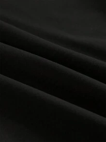 纹身女孩靠咖啡因讽刺和不恰当的T恤奔跑，极简主义设计，带有口号，适合纹身女性 - 黑色 - 查看 5