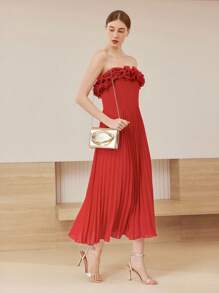 MOTF PREMIUM WOMEN'S PU LEATHER WOVEN EVENING CLUTCH - Gold - View 8